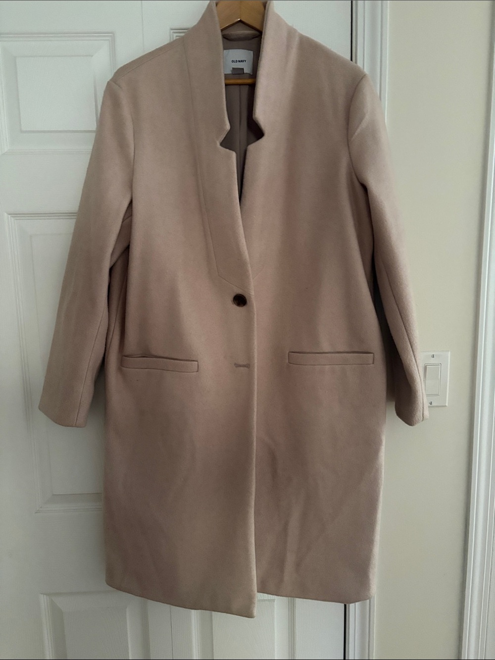 Old Navy Taupe two -Button wool blend  Coat